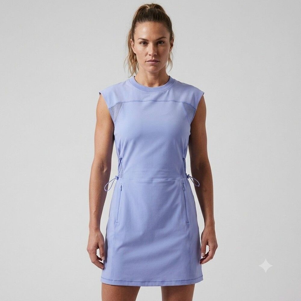 Athleta NWT Womens Medium Tall Periwinkle Yosemite Hiking Dress UPF $98